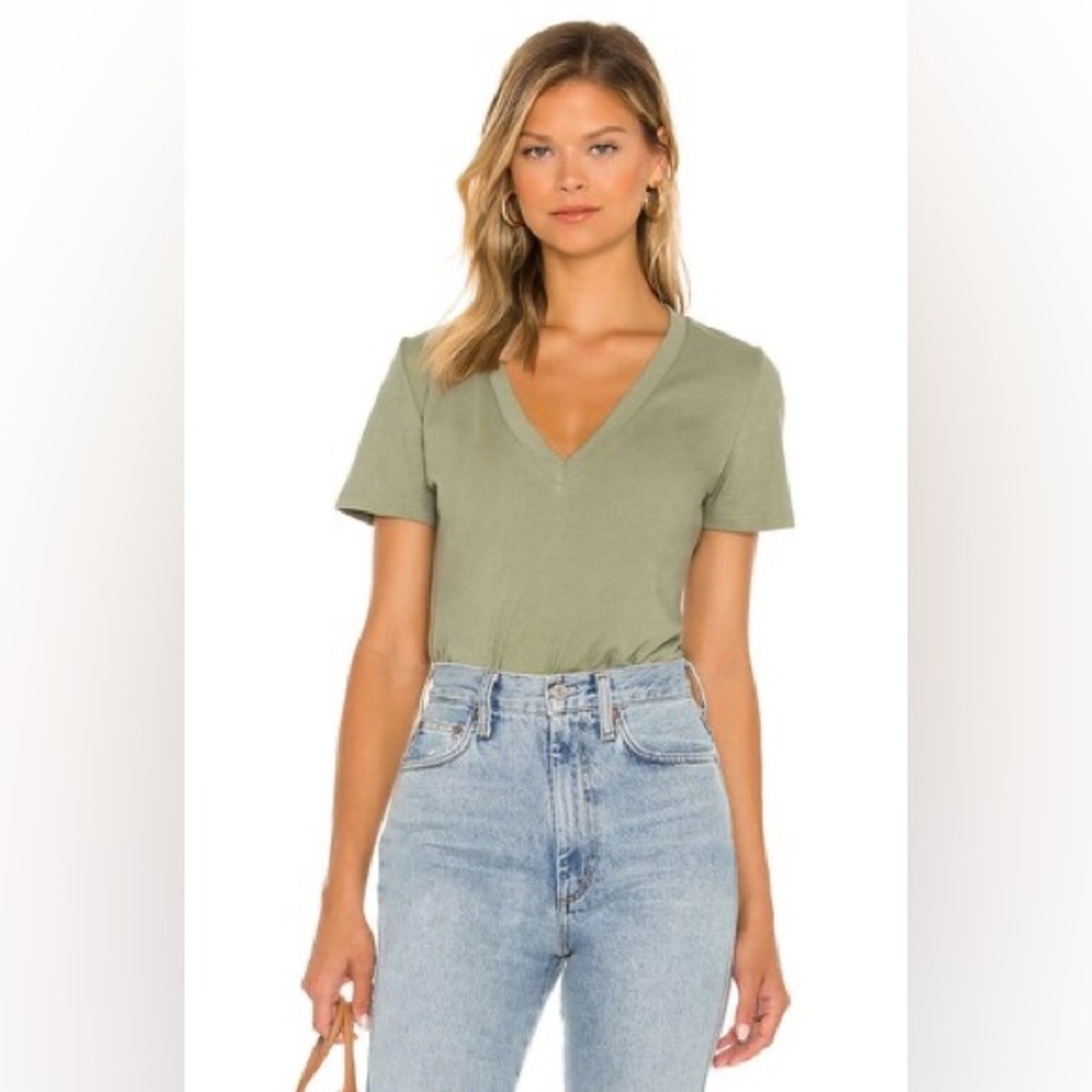 Lovers and Friends Feel Good Tee in Olive Green!